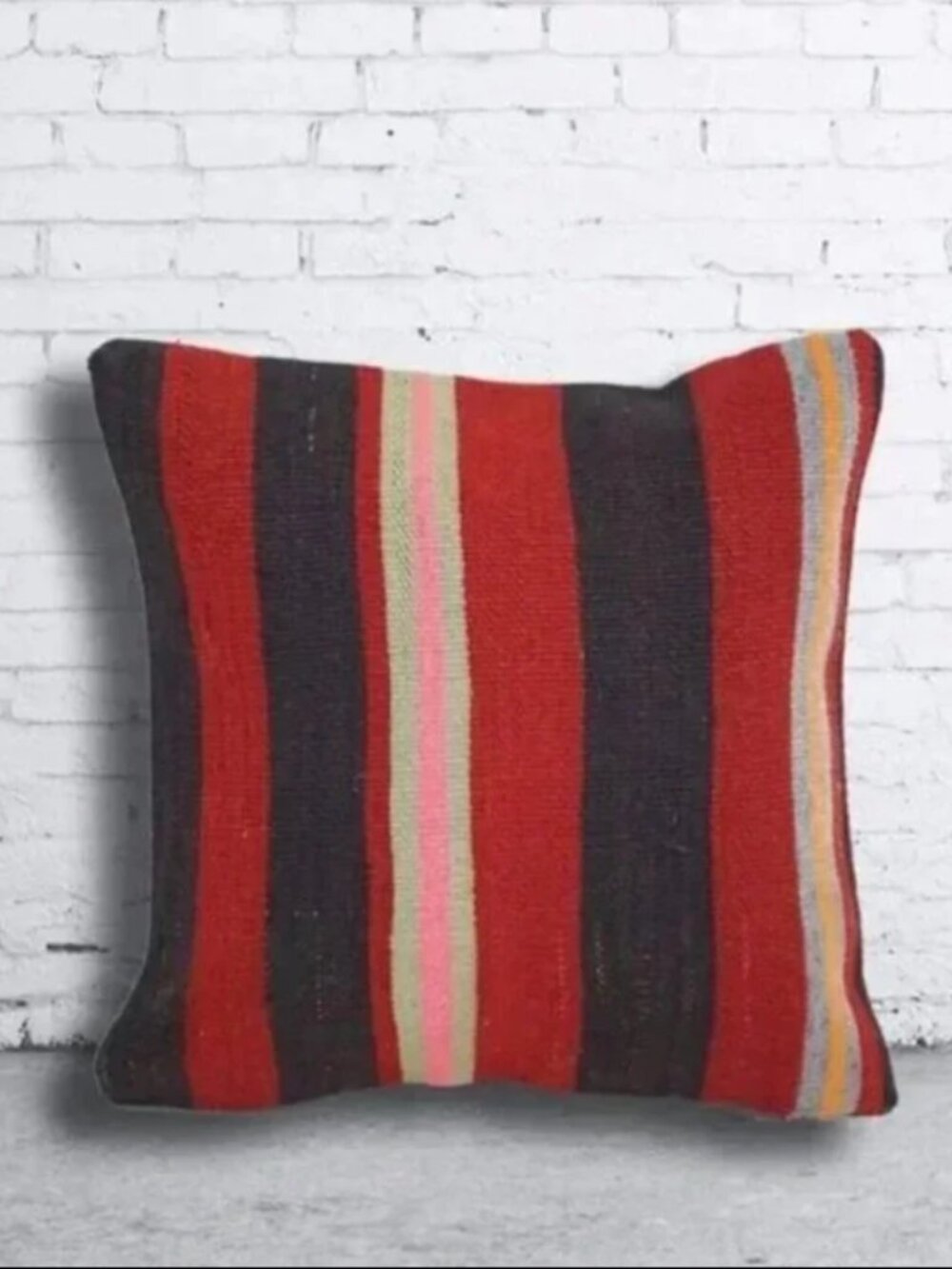 Turkish Kilim Pillowcase (16x16in)